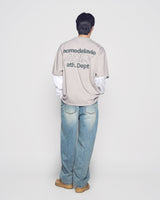 25FW DOUBLE LAYER ADLV LONG SLEEVE T-SHIRT LIGHT GRAY