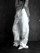 shine studded cotton pants (2color)