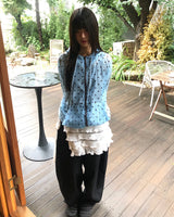 Oohneu see-through dot Windbreaker Hooded zip-up