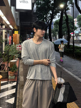 ローム ソフト Uネック ロングスリーブ Tシャツ