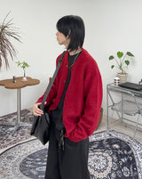 ラッフィブラッシュクロップカーディガン