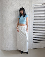 ソフトクロップド丈半袖Tシャツ
