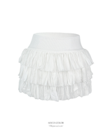 Swan pearl frill skirt (1. Ivory)