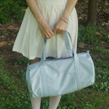 logo duffle bag_baby blue