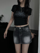 doodle hip crop T (2color)