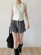 Herringbone Wrinkle Short Sleeve T-shirt