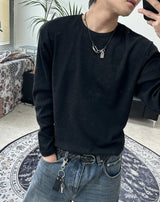 Kian Waffle Crop Long Sleeve T-Shirt