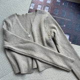 Daisy two button V-neck crop long sleeve cardigan (6 colors)