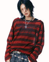 [0058] Lettering Stripe Knit (Red)