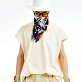 [UNISEX] WORLD PEACE Oversized Raw Edge Sleeveless T-Shirt (Beige)