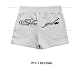 Star angel hip embroidery shorts