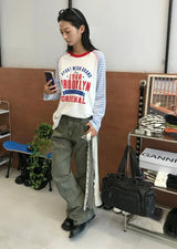 BROOKLYN STRIPE RAGLAN TOP