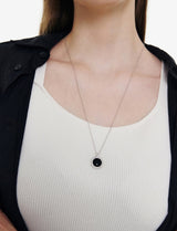 26SS★ [Premium Plating] Pennysense AB(W) Coin Necklace Onyx