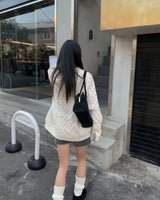Meld knit hood jumper