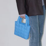 MINI SQUARE QUILTING BAG_BLUE