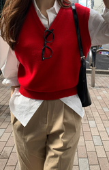 [Lè made/7,000 Sold] ルメイド ベーシック Vネック ベスト