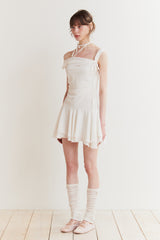 LILY FRILL DRESS ivory