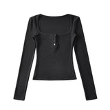 Eline Square Line Knit Top