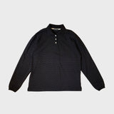 ドットピケカラーTシャツ (ブラック)