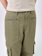 ZIP-POCKET CARGO PANTS_Khaki