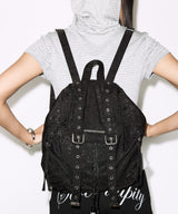 SATIN EYELET BACKPACK (BLACK) F26QE989