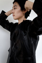 Faux leather jacket, Black
