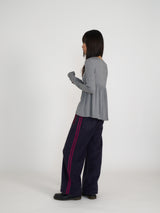 SILKY SCOOPNECK T (STRIPE GREY)