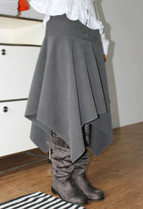 SOFT UNBALANCE FLARE SKIRT