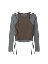 TWIN LAYERED LONG SLEEVE (BROWN)