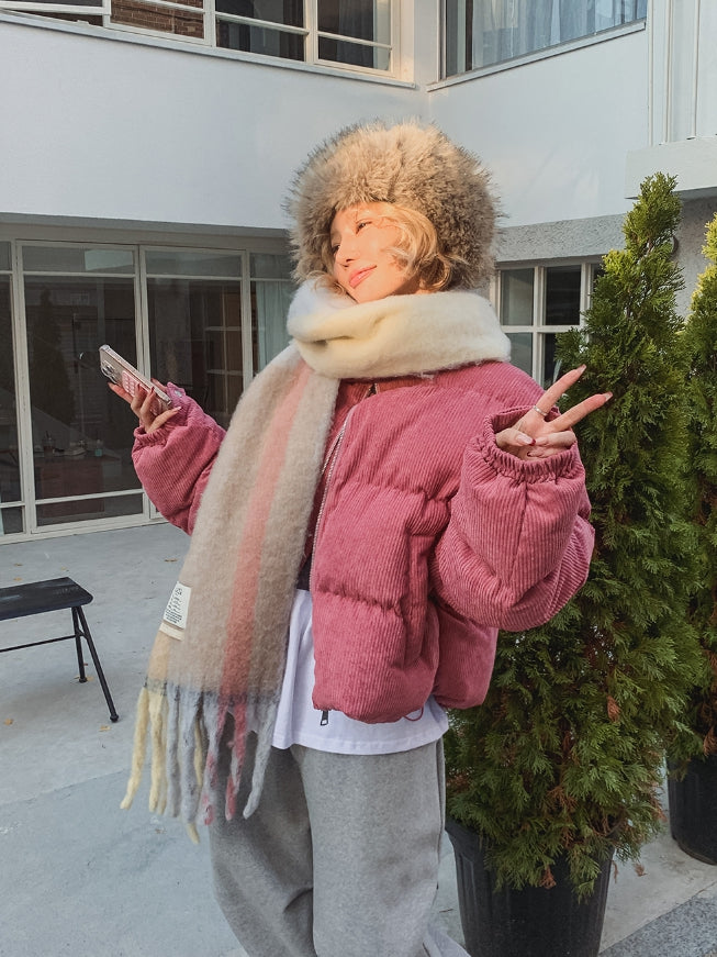 Cozy Button Corduroy Padding