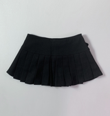 Derena Belt Pleats Skirt (Black)