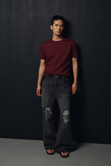 クールカーブハーフTシャツ(Burgundy)