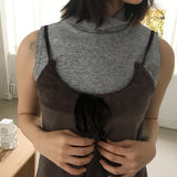 Kunz Wool angora inner turtleneck sleeveless