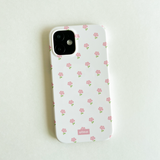 pink rose glossy hard phone case