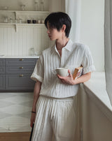 Plen Pleated Short Sleeve Shirt
