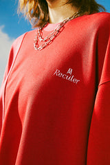 Half & Half Short-Sleeved Logo T-shirt Red