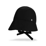 VA Curved Oval Metal Bonnet Hat / Black