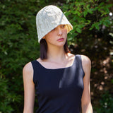 VZ Label Cable Knit Bucket Hat / Ivory