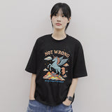 STAR CLOUD UNICORN OVER FIT SHORT-SLEEVE T-SHIRT_BLACK