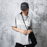 クラック ロゴセミ オーバーサイズフィット Tシャツ (MELANG GRAY)