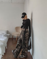 Teed Color Matching Military Cargo Training Pants
