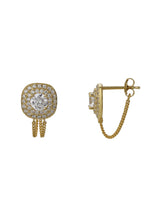 RV-DQ Halo Chain Earrings_Gold