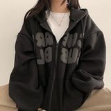Nibo Boxy ナッピングエンボスレタリングパーカー