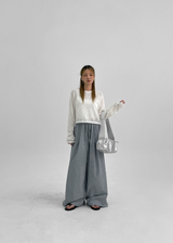 [MADE] ベッシアン サマー ニットフィール クロップ ロングスリーブ Tシャツ