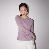 Stripe unbalance long sleeves