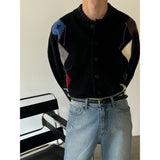 [S/S] アーガイルステッチニットカーディガン