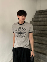 [Shoulder +3cm] WEI Muscle Fit Ringer Short Sleeve T-Shirt