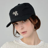 Leaf VZ Monogram Twill Pillbox Cap / Black