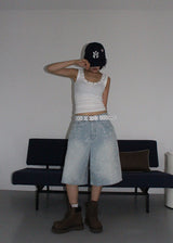 LIGHT LEOPARD HALF PANTS