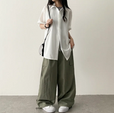 ロア バスロック ナイロン カーゴワイドパンツ